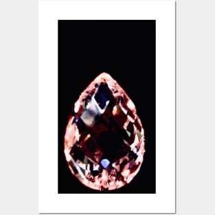 Rose gold Crystal drop Posters and Art